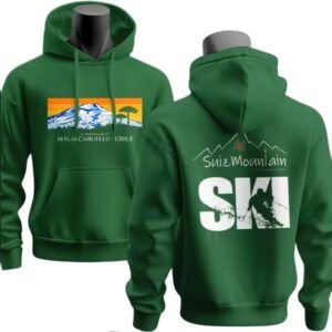 Hoodie "Malalcahuello - SuizMountain Ski" (verde)