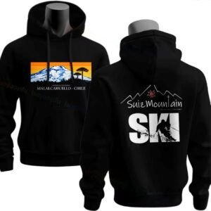 Hoodie "Malalcahuello - SuizMountain Ski" (Negro)