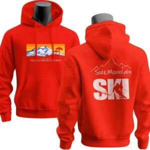 Hoodie "Malalcahuello - SuizMountain Ski" (rojo)